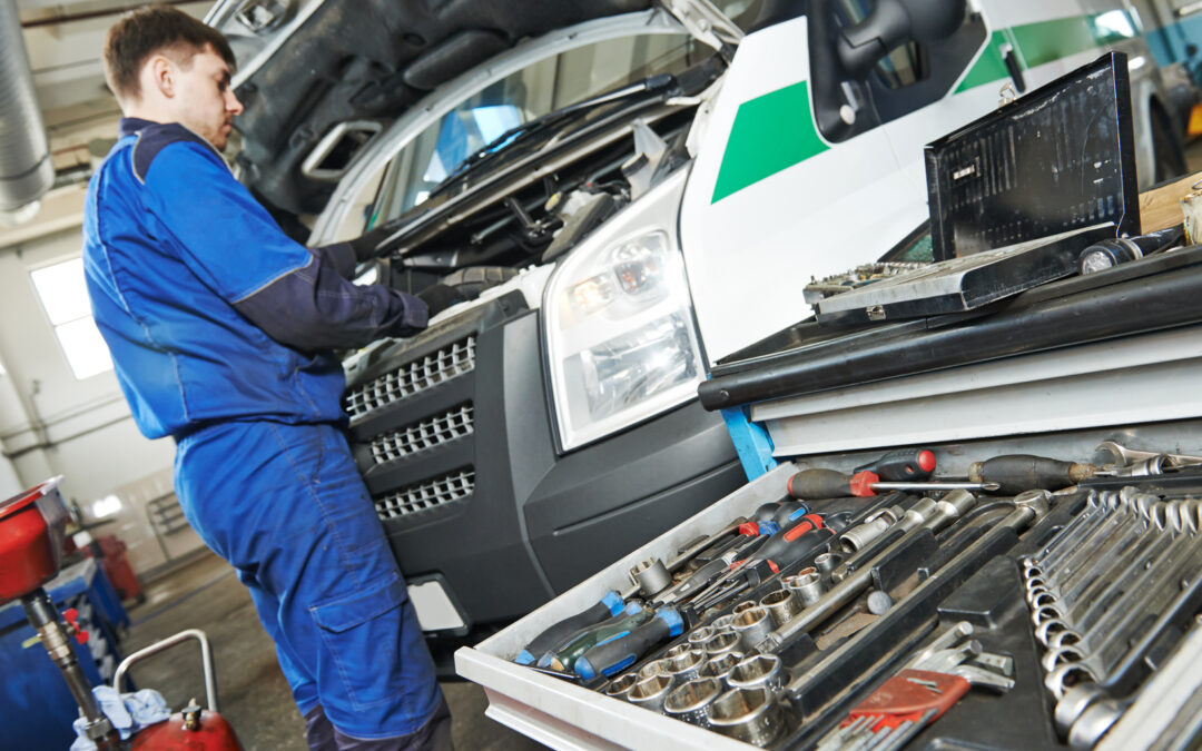 Inspektion in der Kfz-Werkstatt