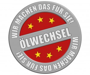 Schild graurot rund rt wmdfs ÖLWECHSEL